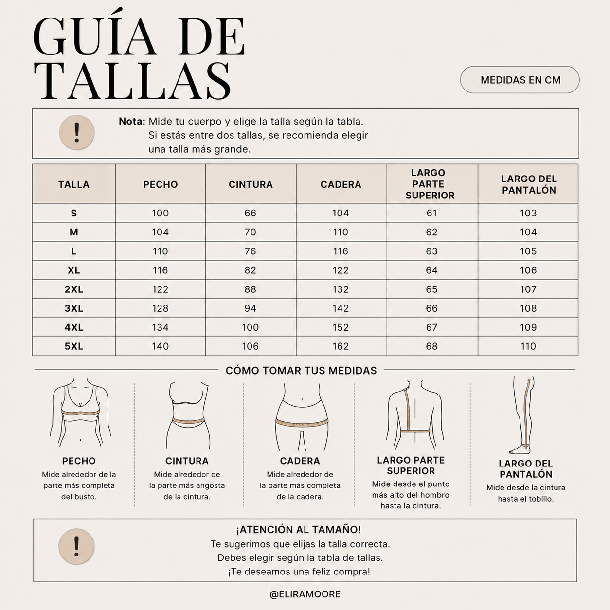 Guía de tallas para ESRA - VESTIDO DE CONFORT DIARIO
