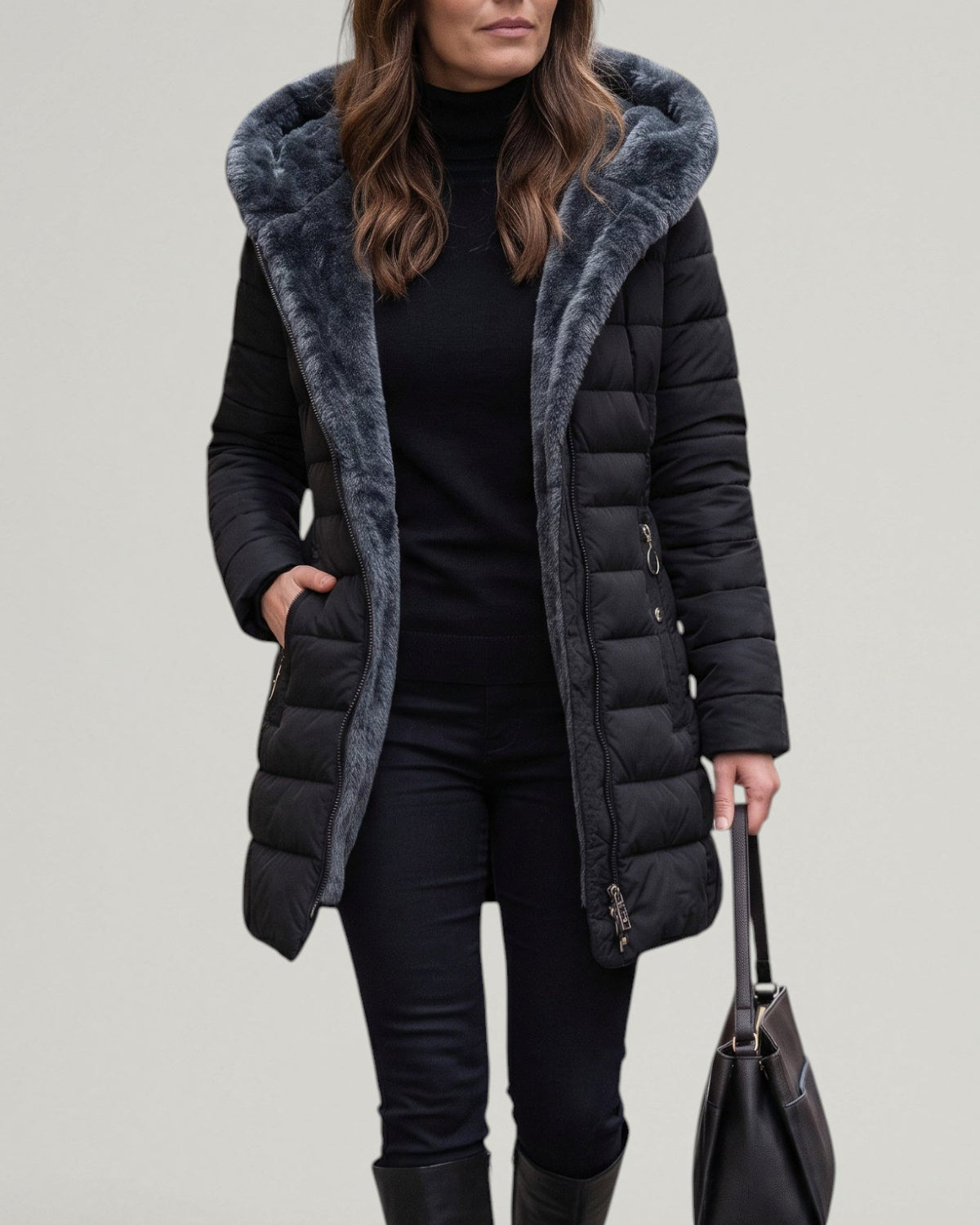 Selene abrigo impermeable acolchado