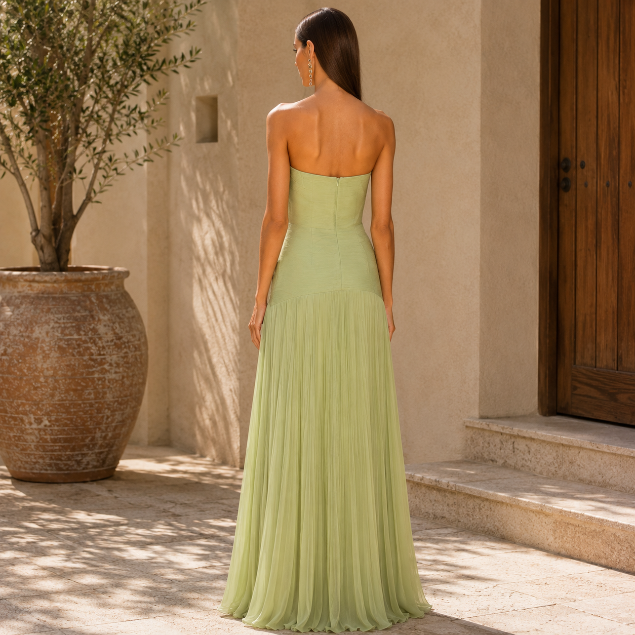 ALMUDENA - Vestido Elegante Plisado