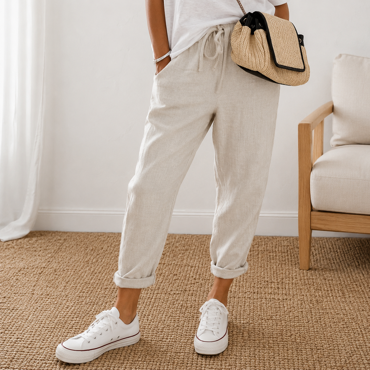 LINAE - PANTALÓN CASUAL CÓMODO