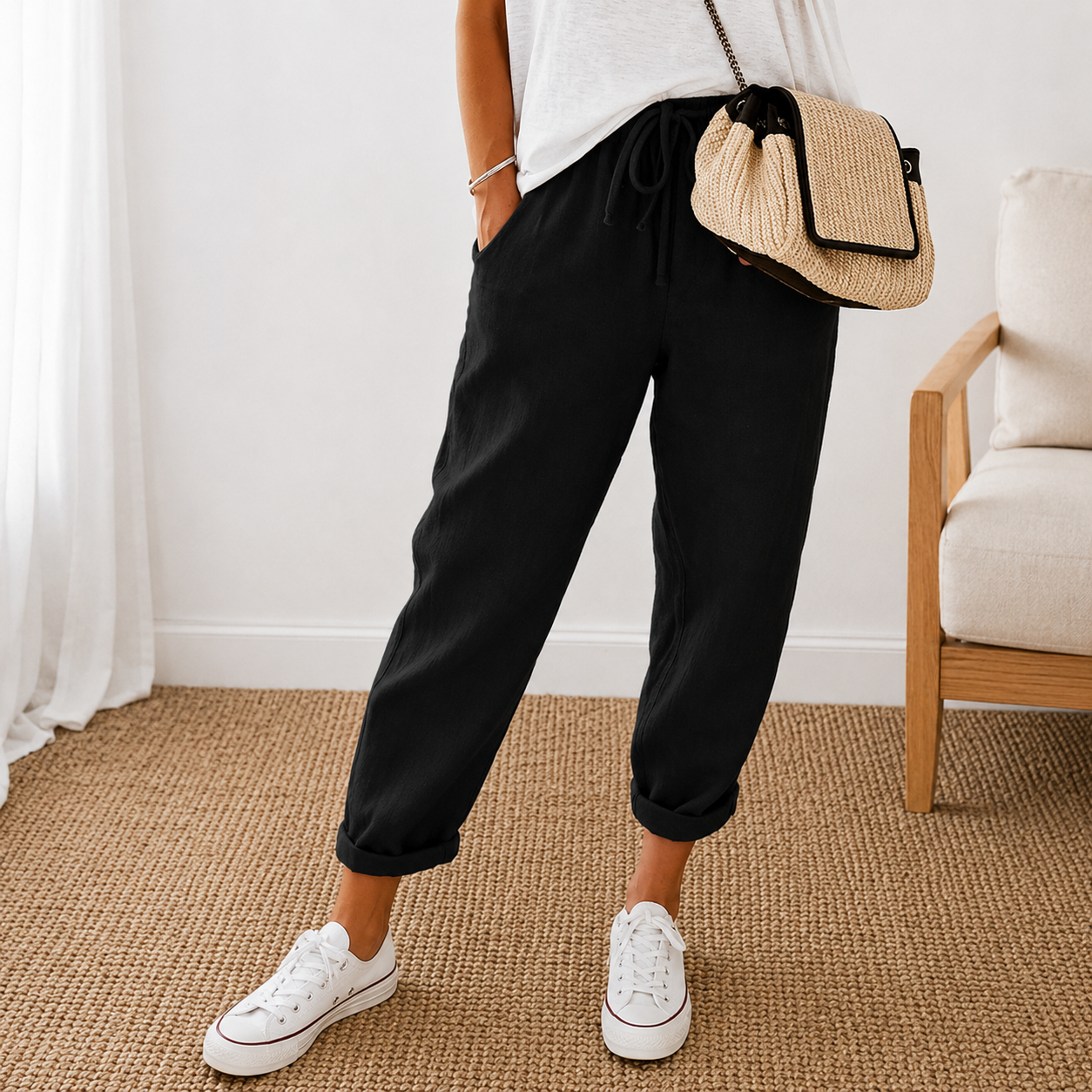 LINAE - PANTALÓN CASUAL CÓMODO