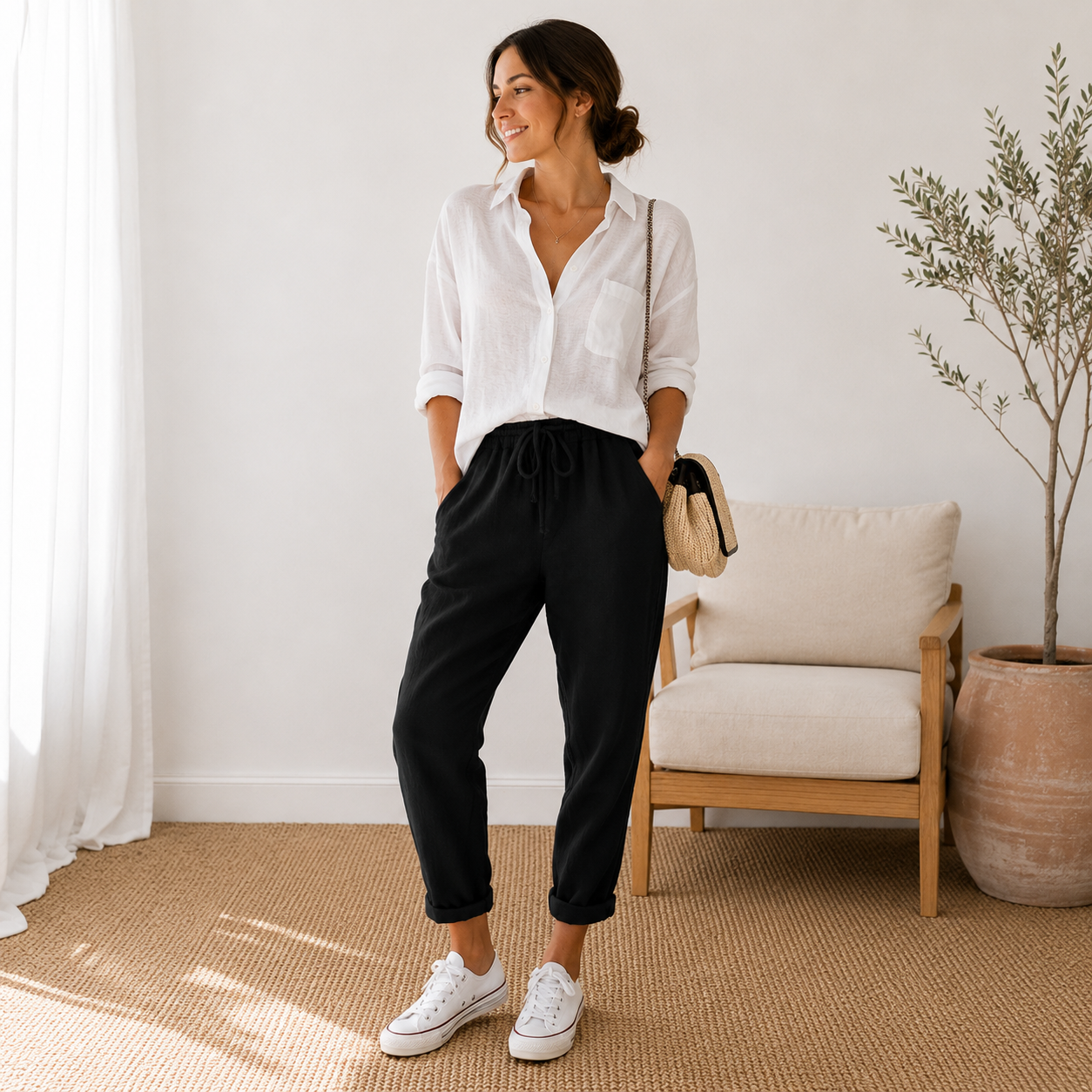 LINAE - PANTALÓN CASUAL CÓMODO