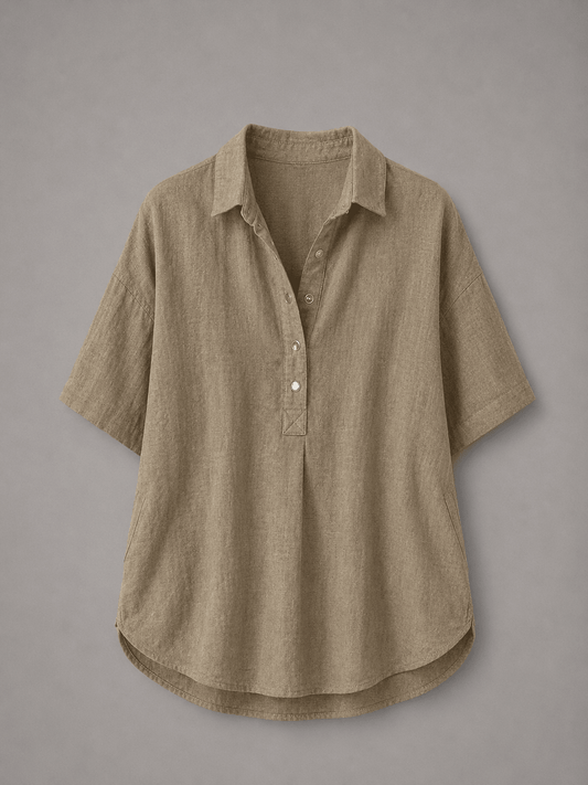 TESSA - BLUSA CON CUELLO Y BOTONES - Blusa - Elira Moore