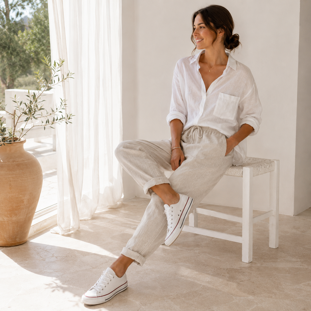 LINAE - PANTALÓN CASUAL CÓMODO
