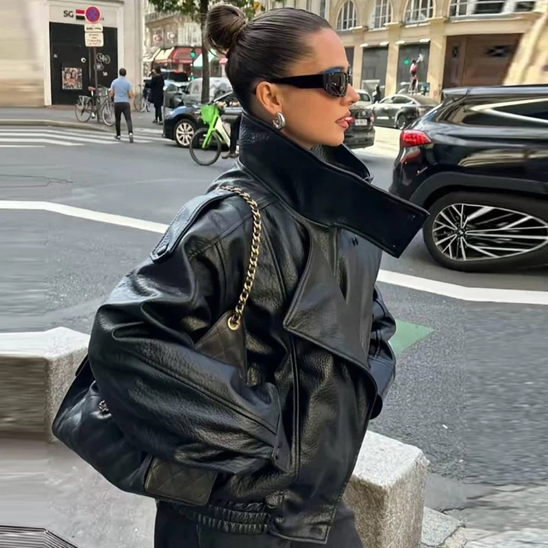 CARLOTA - CHAQUETA BOMBER PIEL VEGANA