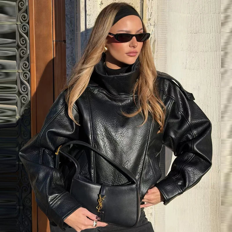 CARLOTA - CHAQUETA BOMBER PIEL VEGANA