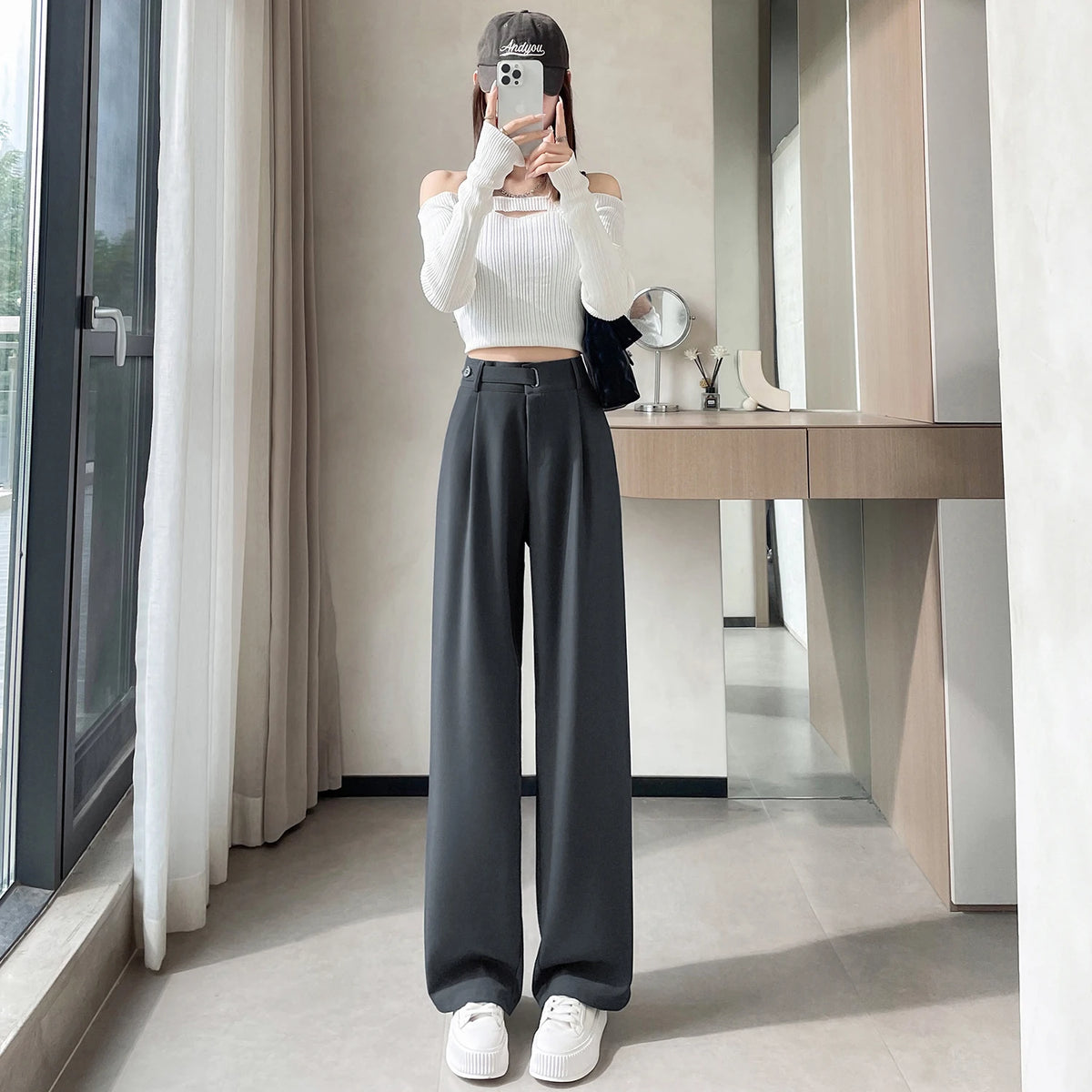 VERÓNICA - PANTALÓN PLISADO CAÍDA ANCHA