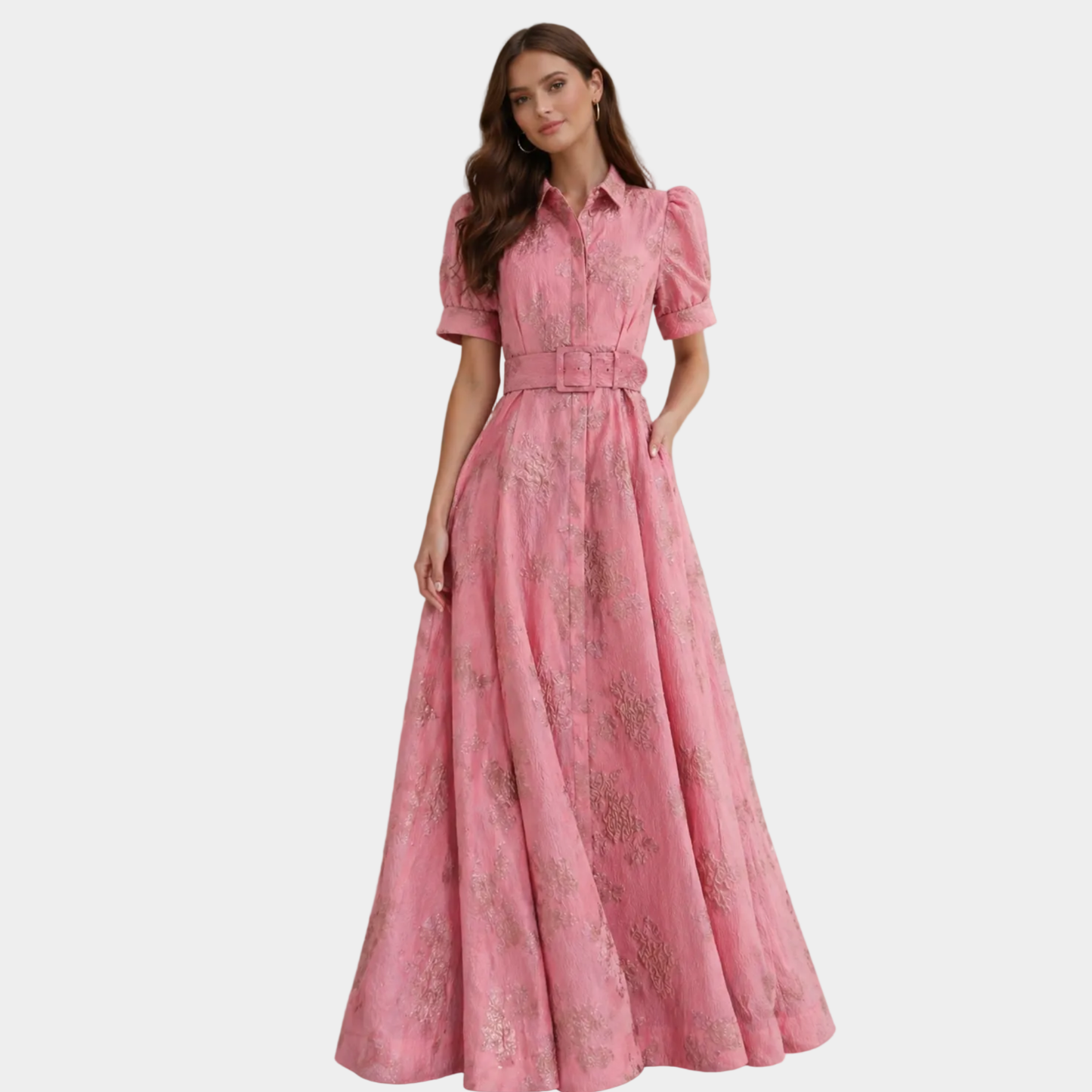CARLA - VESTIDO DE MANGA ABULLONADA