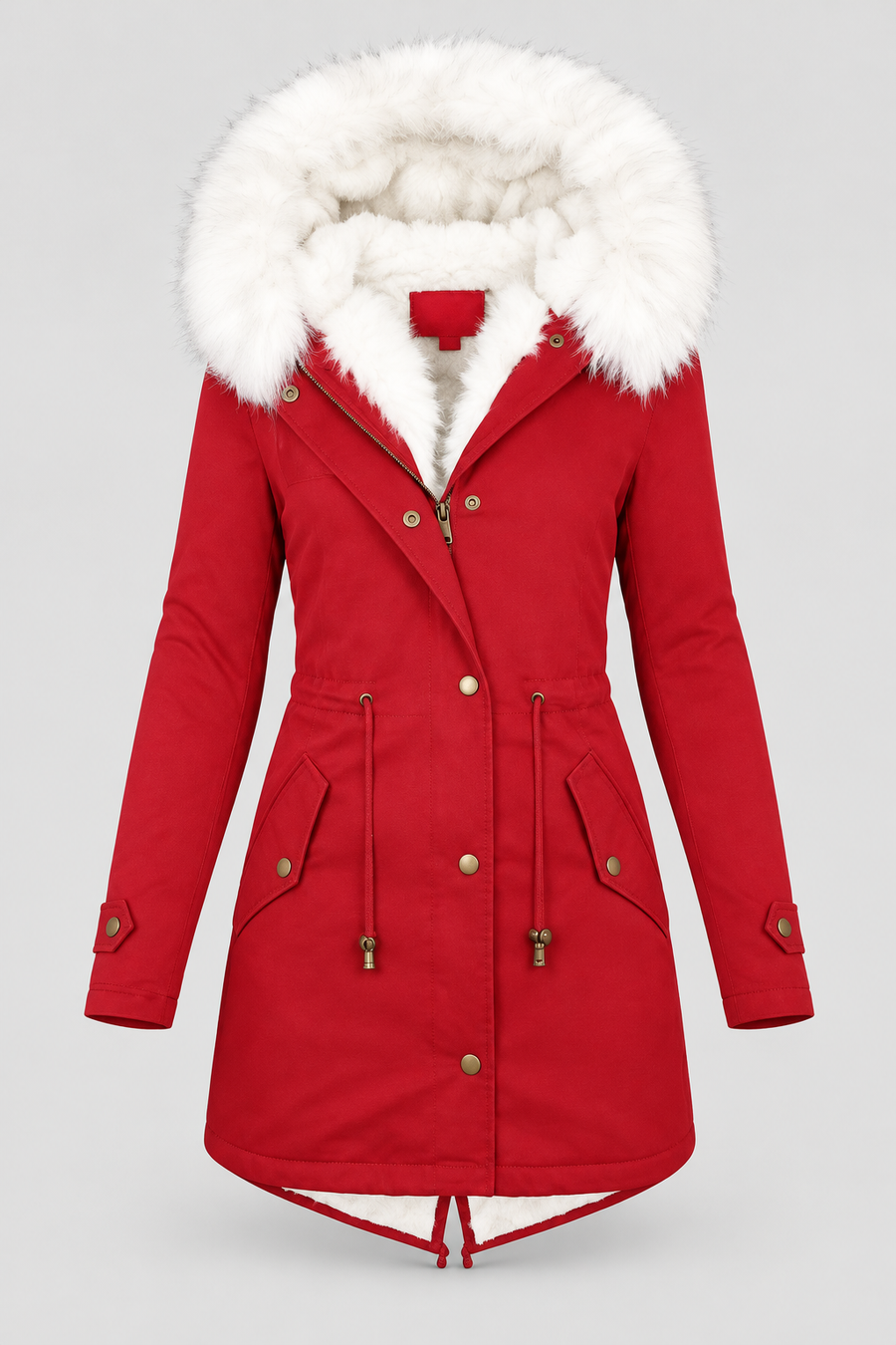 AITANA - PARKA LARGA CON CAPUCHA DE PELO
