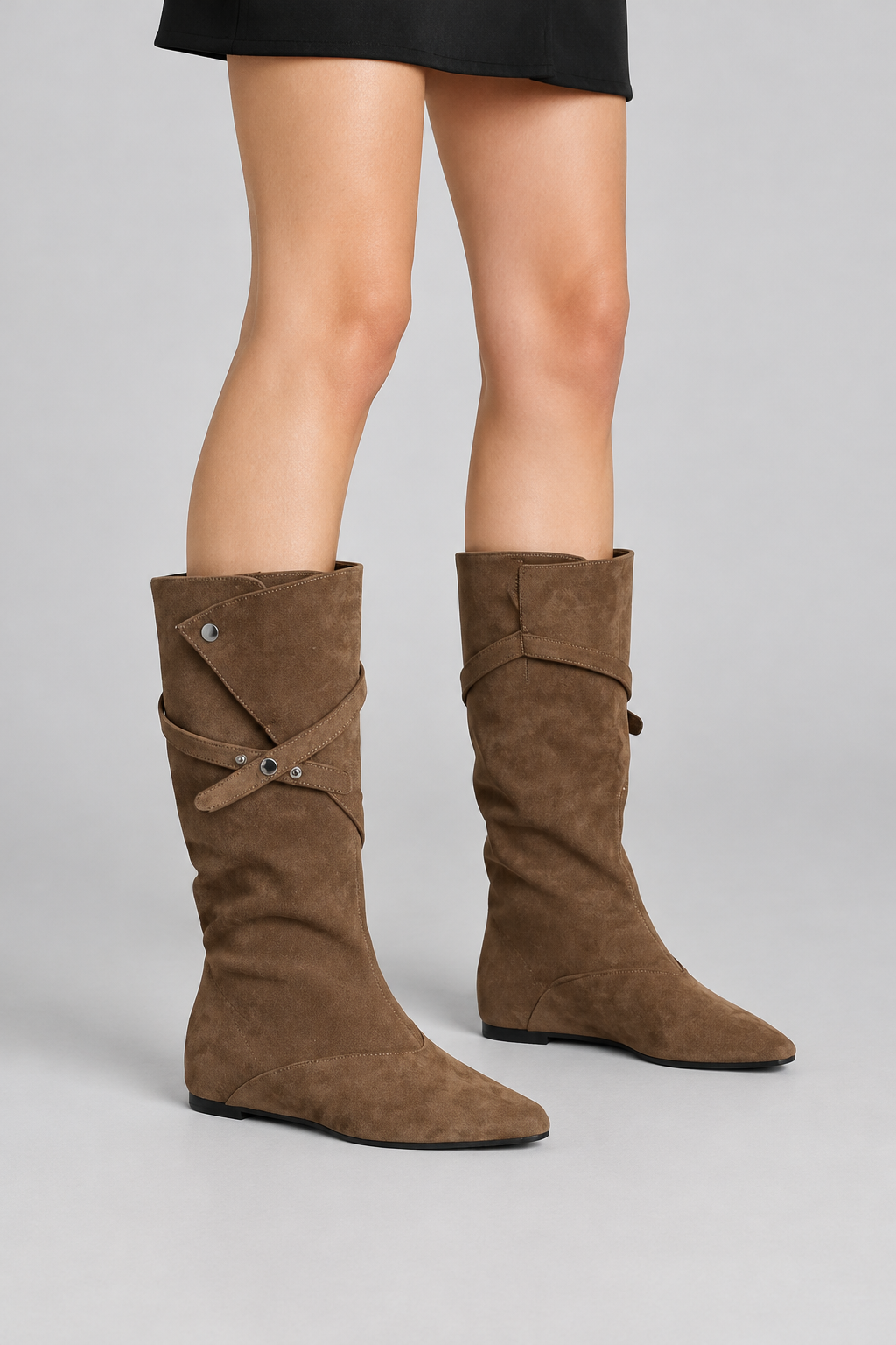 Botas camel con modelo