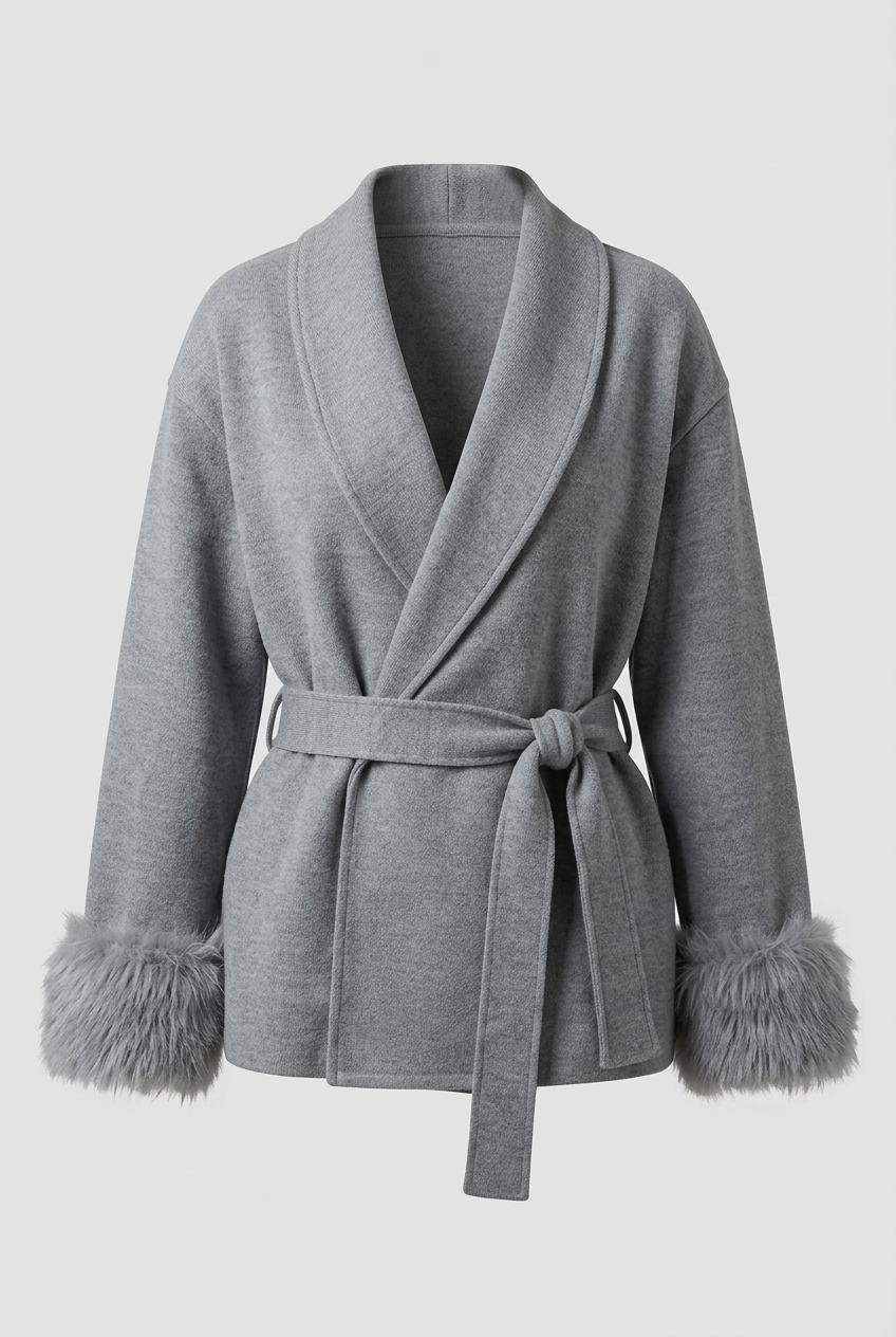 Chaqueta gris basada en la referencia de la proveedora