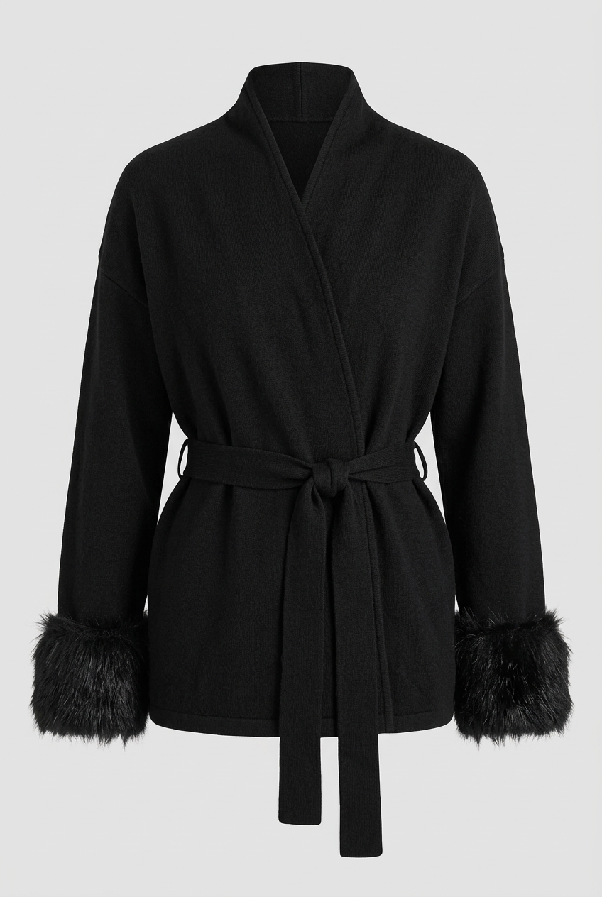 Chaqueta negra basada en la referencia de la proveedora