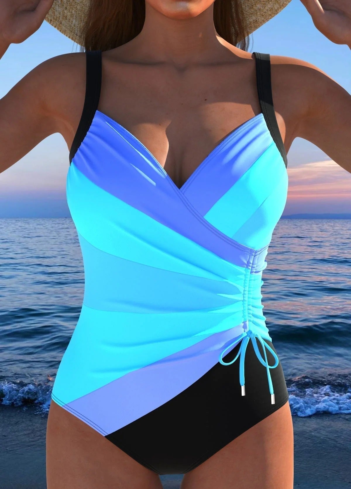 CAMILA - BAÑADOR CRUZADO ESTAMPADO