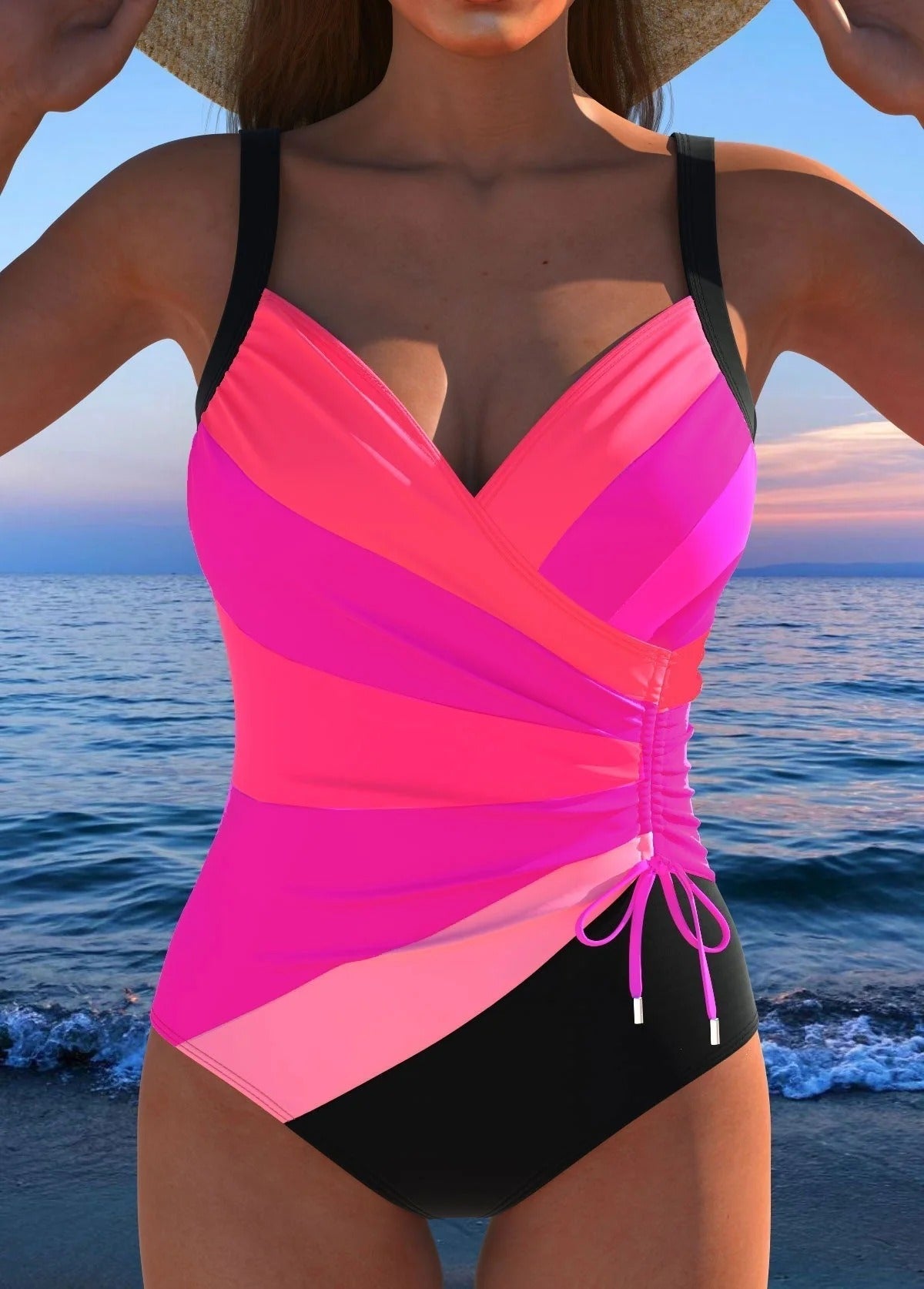 CAMILA - BAÑADOR CRUZADO ESTAMPADO