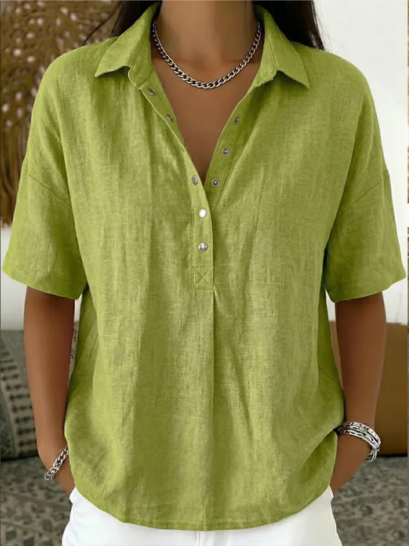 TESSA - BLUSA CON CUELLO Y BOTONES