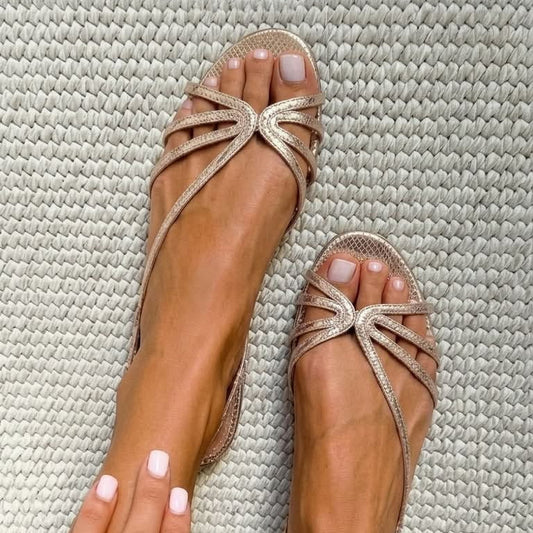 GINEVRA - SANDALIA DORADA ELEGANTE