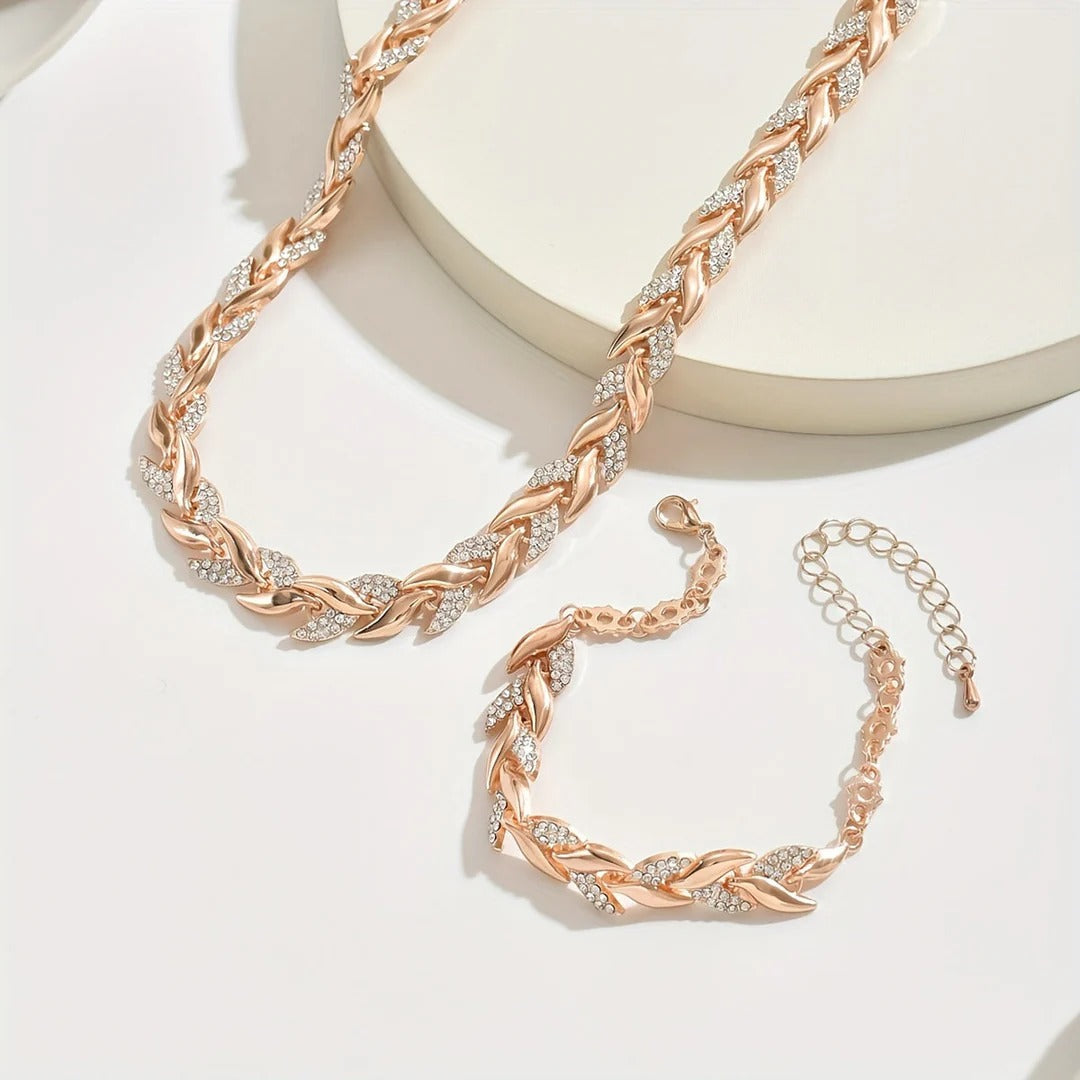 CLAUDIA - COLLAR Y PULSERA CON CRISTALES
