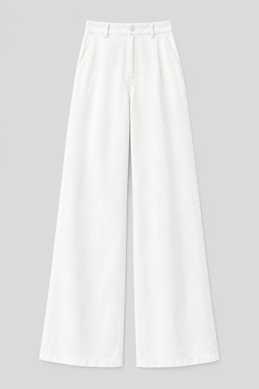 Pantalón ITZIAR blanco sobre fondo gris