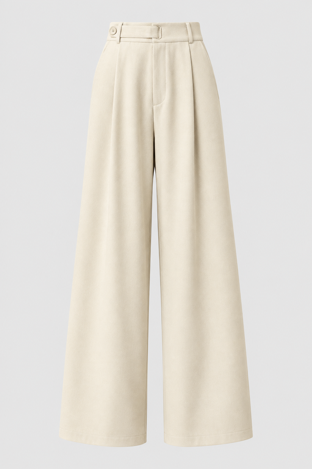 Pantalón VERÓNICA crema con botón lateral