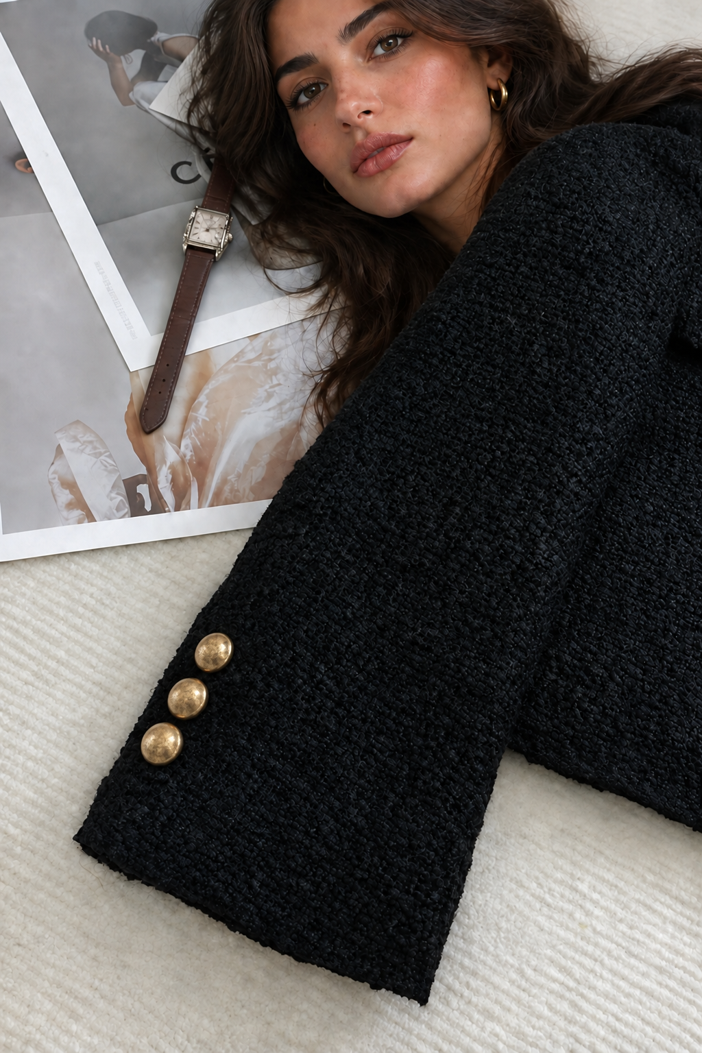 VICTORIA - CHAQUETA TWEED BOTONES DORADOS