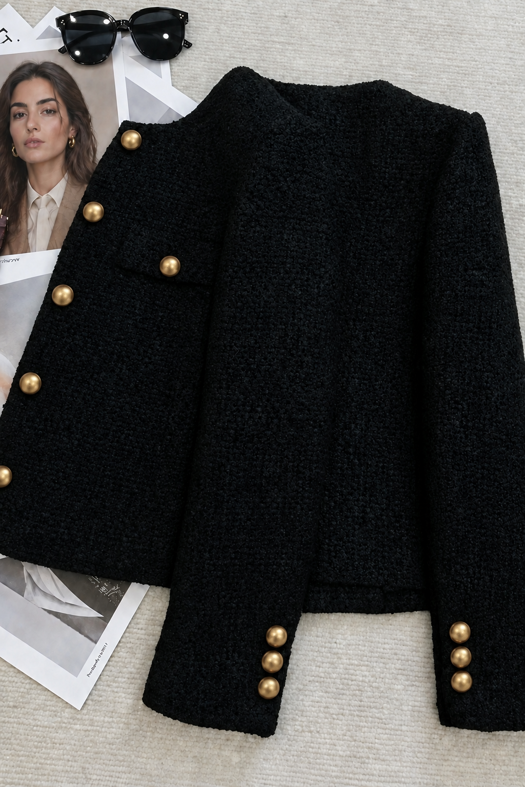 VICTORIA - CHAQUETA TWEED BOTONES DORADOS