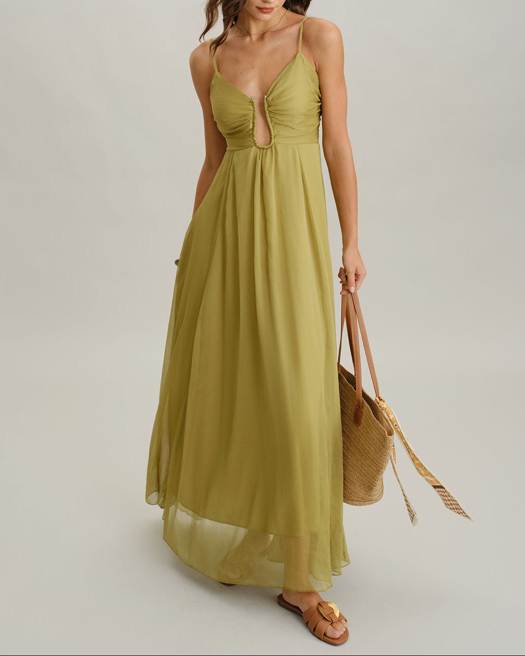 ZARA - VESTIDO MAXI DRAPEADO - Vestido - Elira Moore