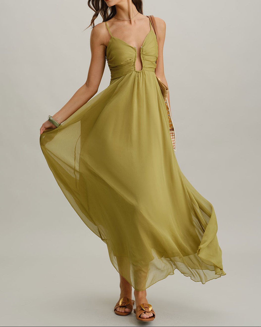 ZARA - VESTIDO MAXI DRAPEADO - Vestido - Elira Moore